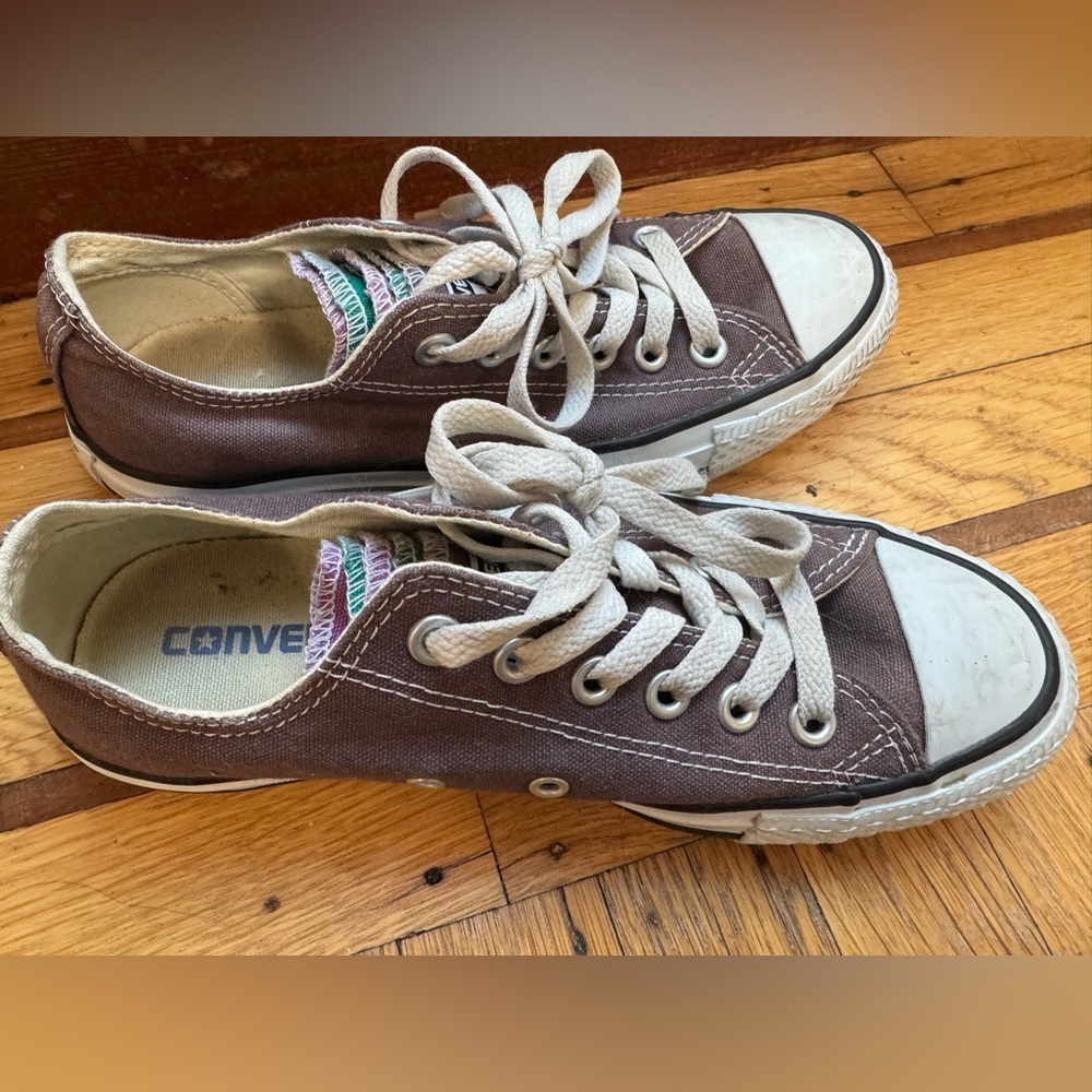 Converse Chuck Taylor All Star Double Tongue Low Top Lavender - Picture 8 of 8